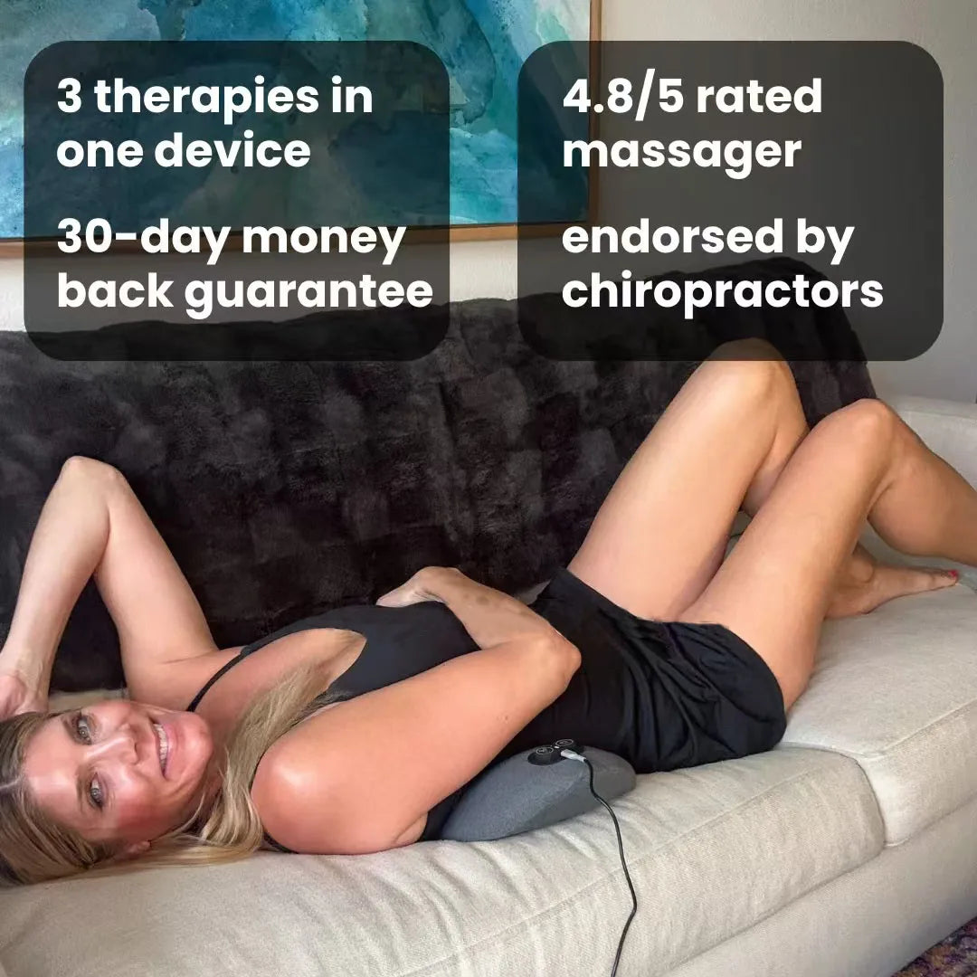 3-in-1 Back Massager with Relief Bed Sleeping Shiatsu
