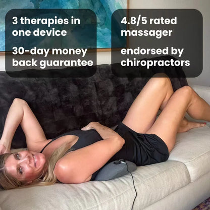3-in-1 Back Massager with Relief Bed Sleeping Shiatsu
